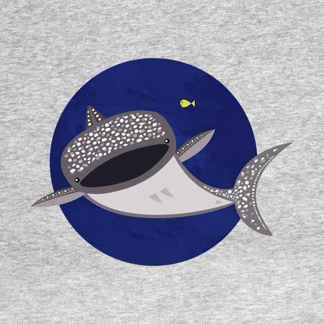 Whale Shark and little friend by cate-rocket